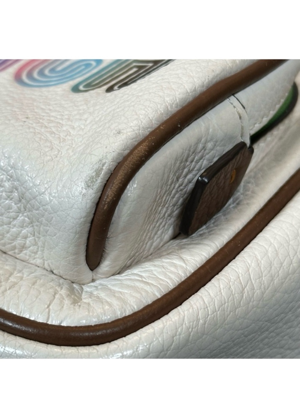 Coach Mini Court Backpack, Pebbled Leather, Iconic Rainbow Coach Pride Logo - Picture 8 of 12